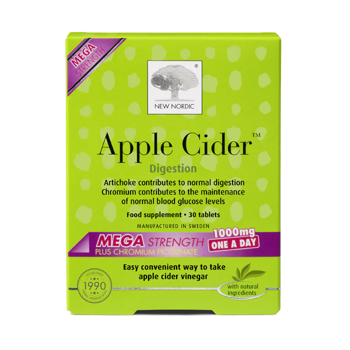 New Nordic Apple Cider Mega Strength 100mg Tablets - 30pk