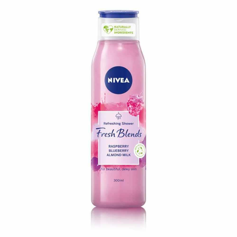 Nivea Refreshing Shower Flesh Blends Raspberry, Blueberry & Almond Milk Shower Cream