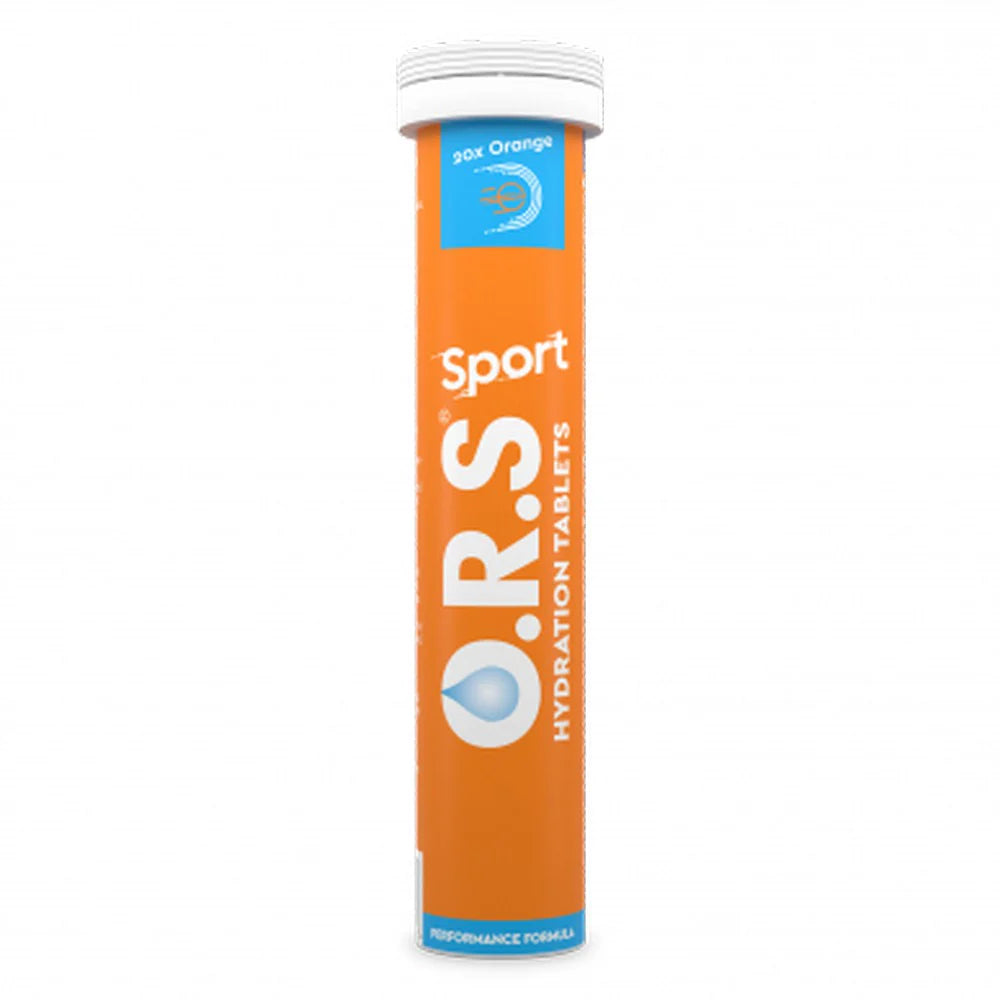 O.R.S Immune Hydration Tablets Orange – 20 pack tube on white background