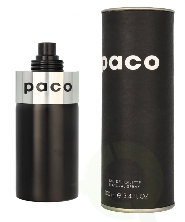 Paco Rabanne Paco Eau de Toilette 100ml in sleek metallic bottle With no lid