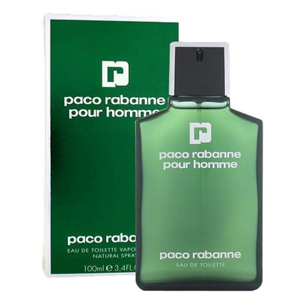 Paco Rabanne Pour Homme eau de toilette 100ml bottle front view.