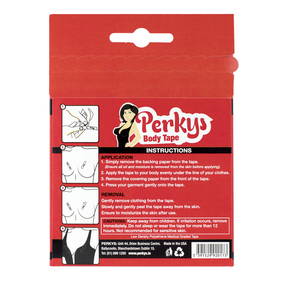 Perkys Pre-cut Body Tape Strips 20 pk Instructions