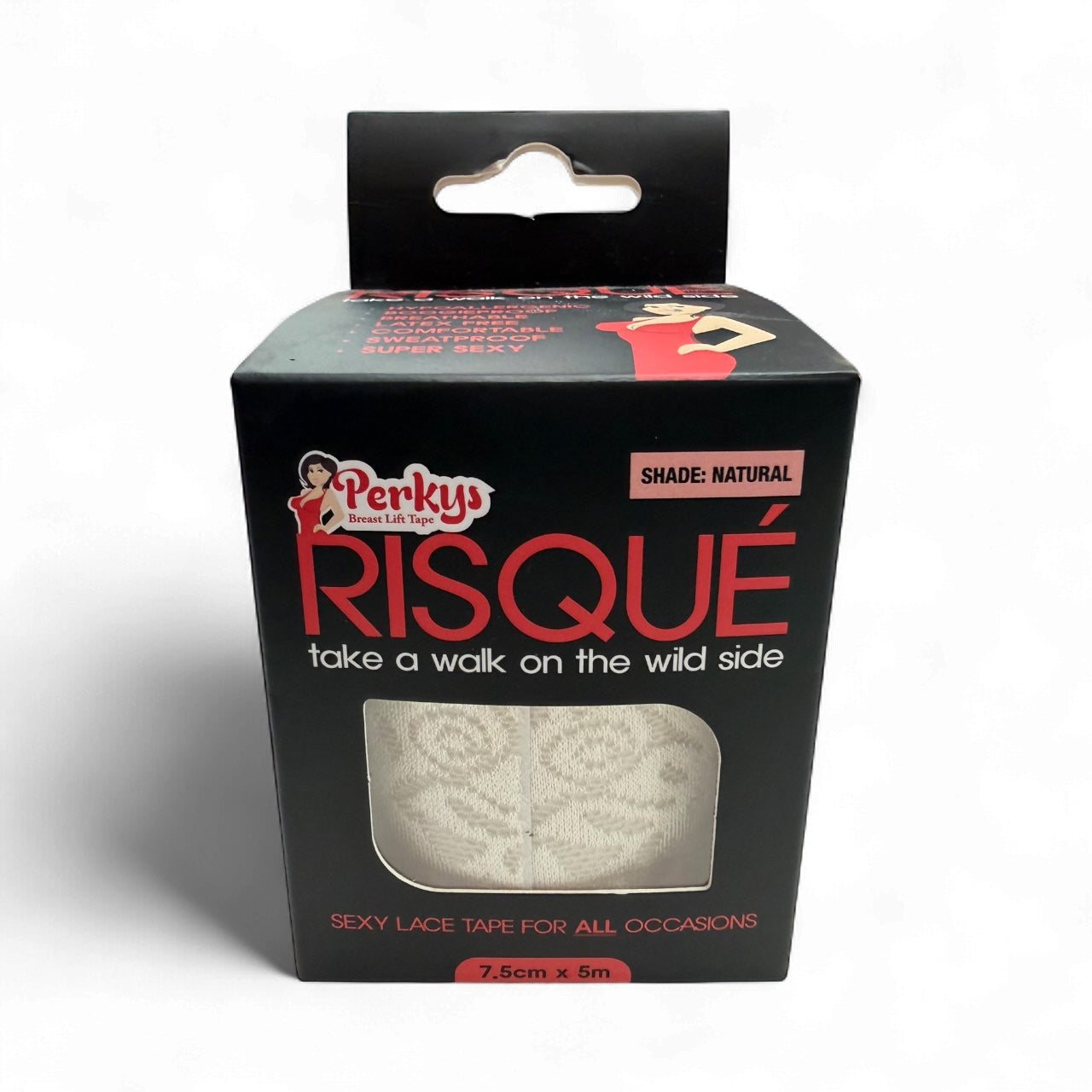 Perkys Risque Lace Boob Tape-Natural