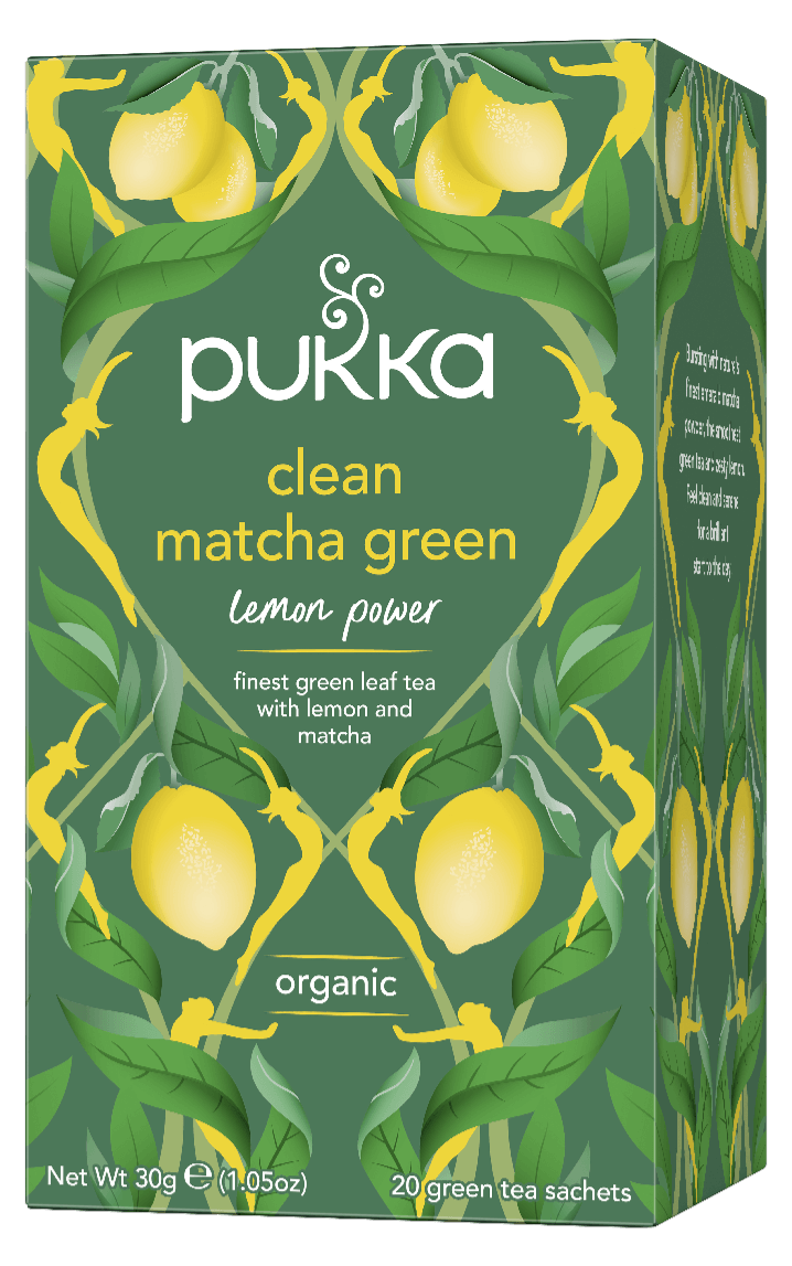 Pukka Organic Clean Matcha Green Tea – 20 sachet herbal tea box