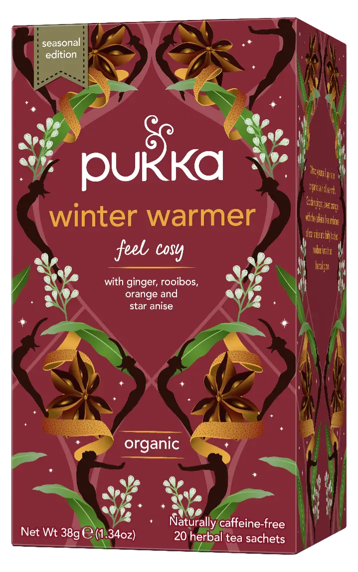 Pukka Winter Warmer Feel Cosy organic herbal tea Caffeine Free