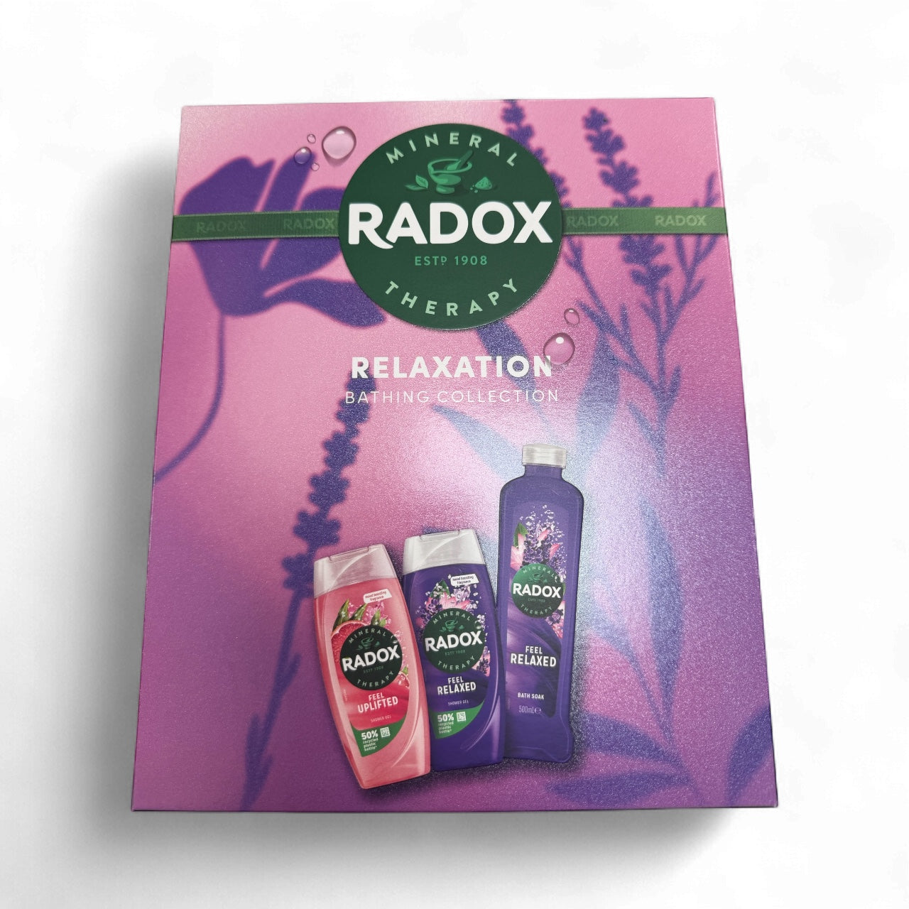 Radox Relaxation Bathing Collection gift set for her in pink box