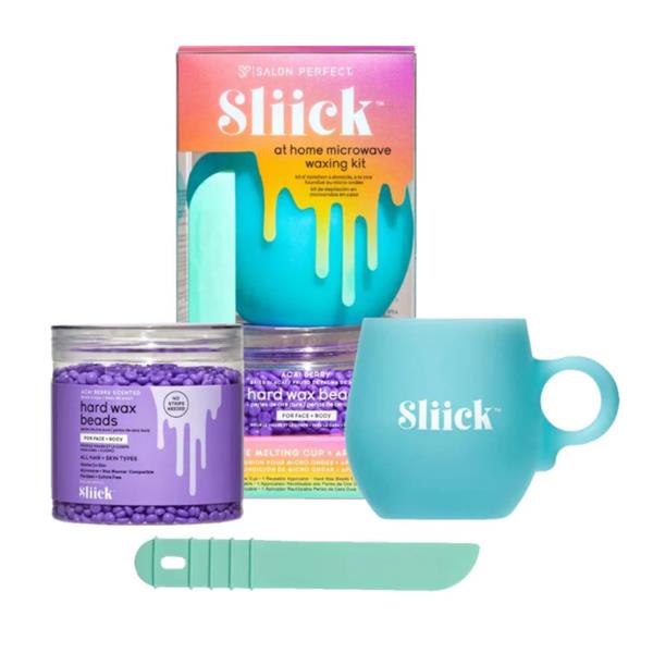 Microwaveable Salon Perfect Sliick wax kit for quick, easy hair removal