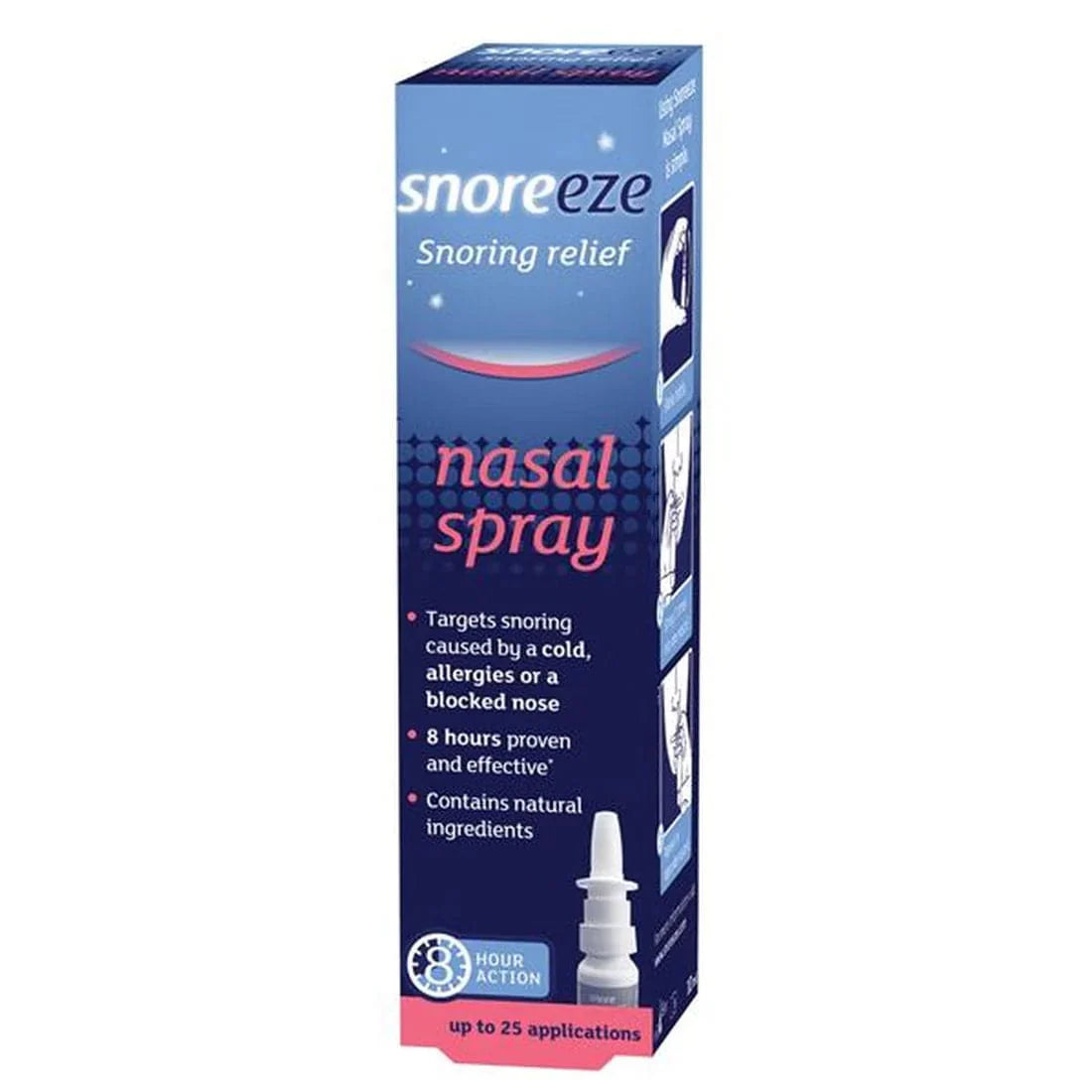 Snoreeze Nasal Spray 10ml bottle for anti-snoring and blocked nose relief