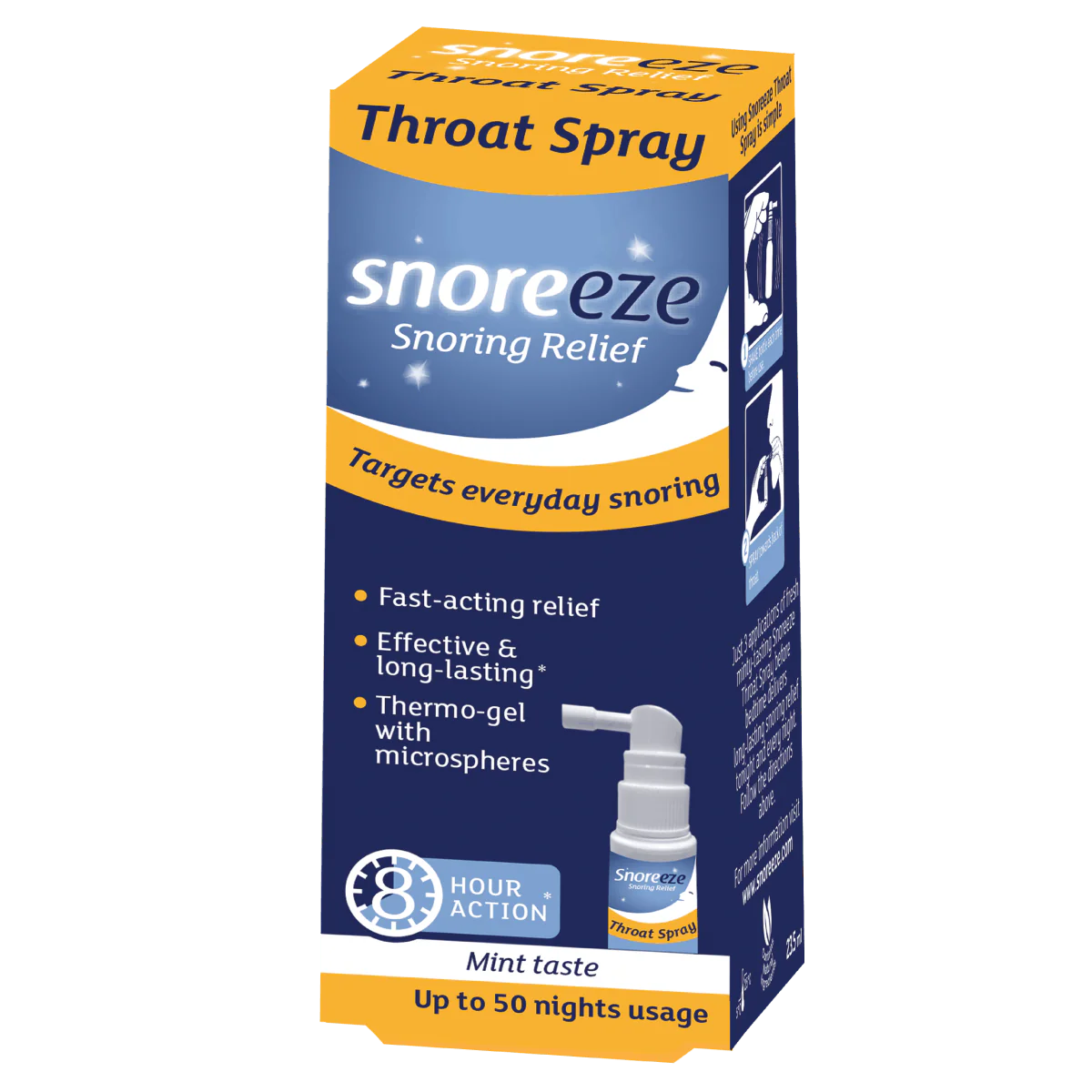 Snoreeze Snoring Relief Throat Spray 23ml for anti-snoring