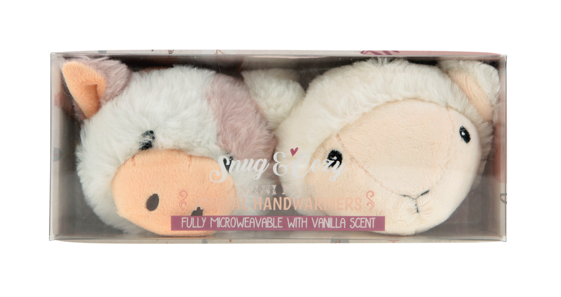Snug & Cosy Mini Animal Handwarmers -Sheep & Cow