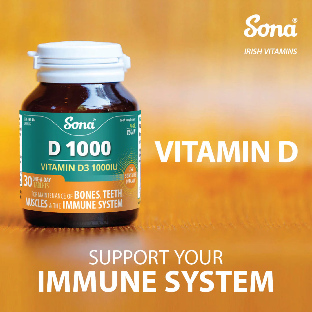 Sona Vitamin D3 1000iu daily supplement for immune support