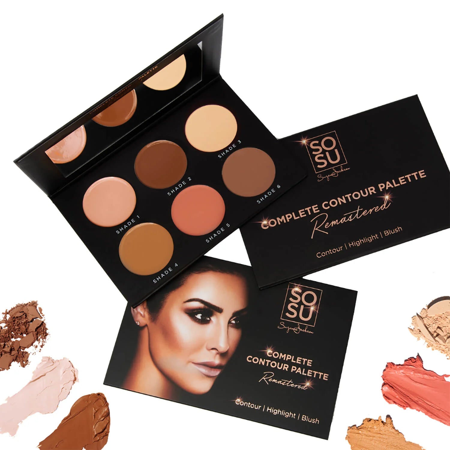 SOSU Complete Contour Palette Remastered with cream and powder shades