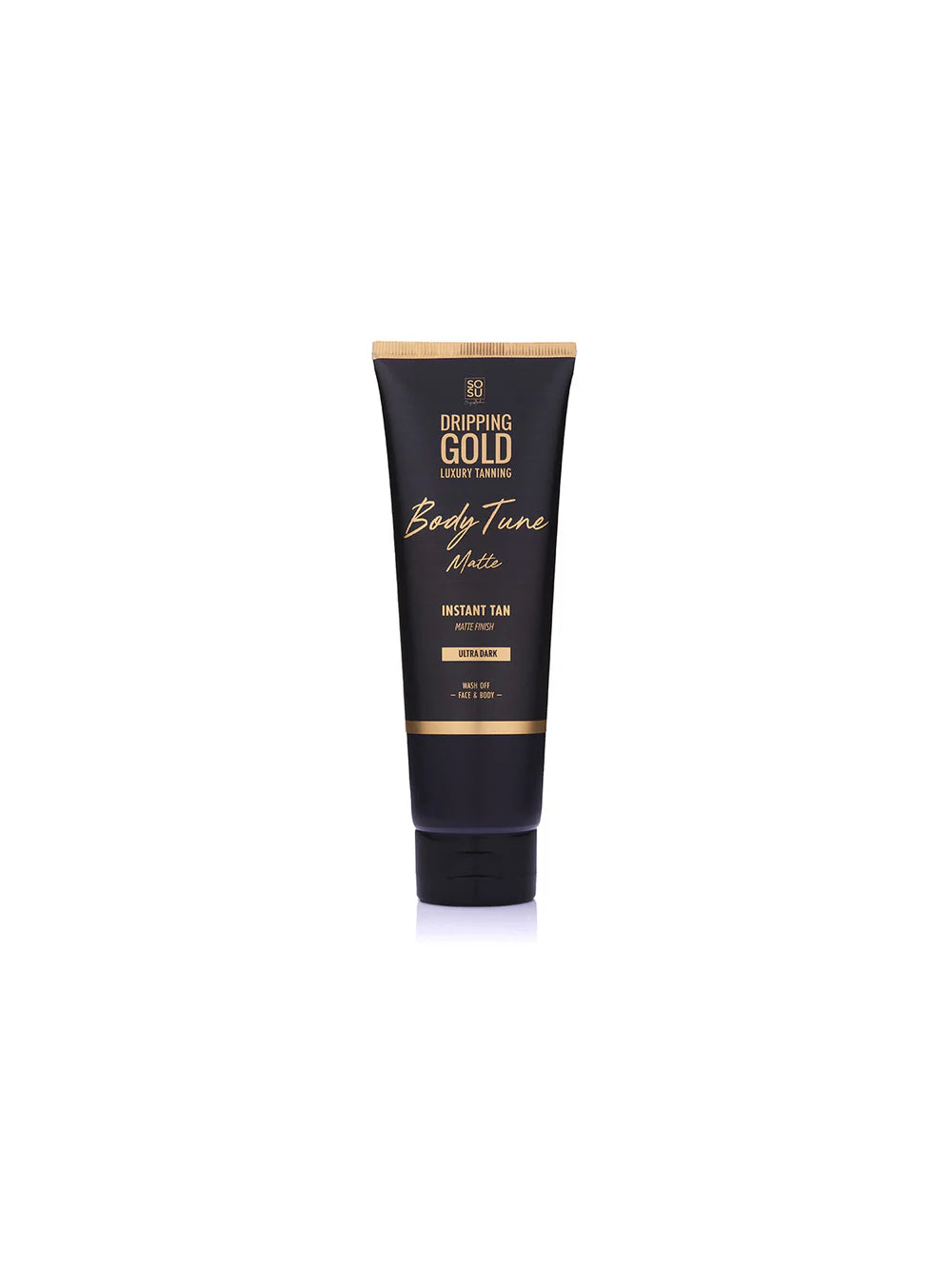 SOSU Dripping Gold Body Tune Instant Matte Tan Ultra Dark tube