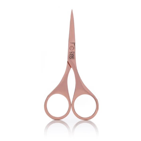 SOSU Cosmetics Precision Lash Scissors with pointed tip for trimming and fitting false lashes, lightweight and vegan.