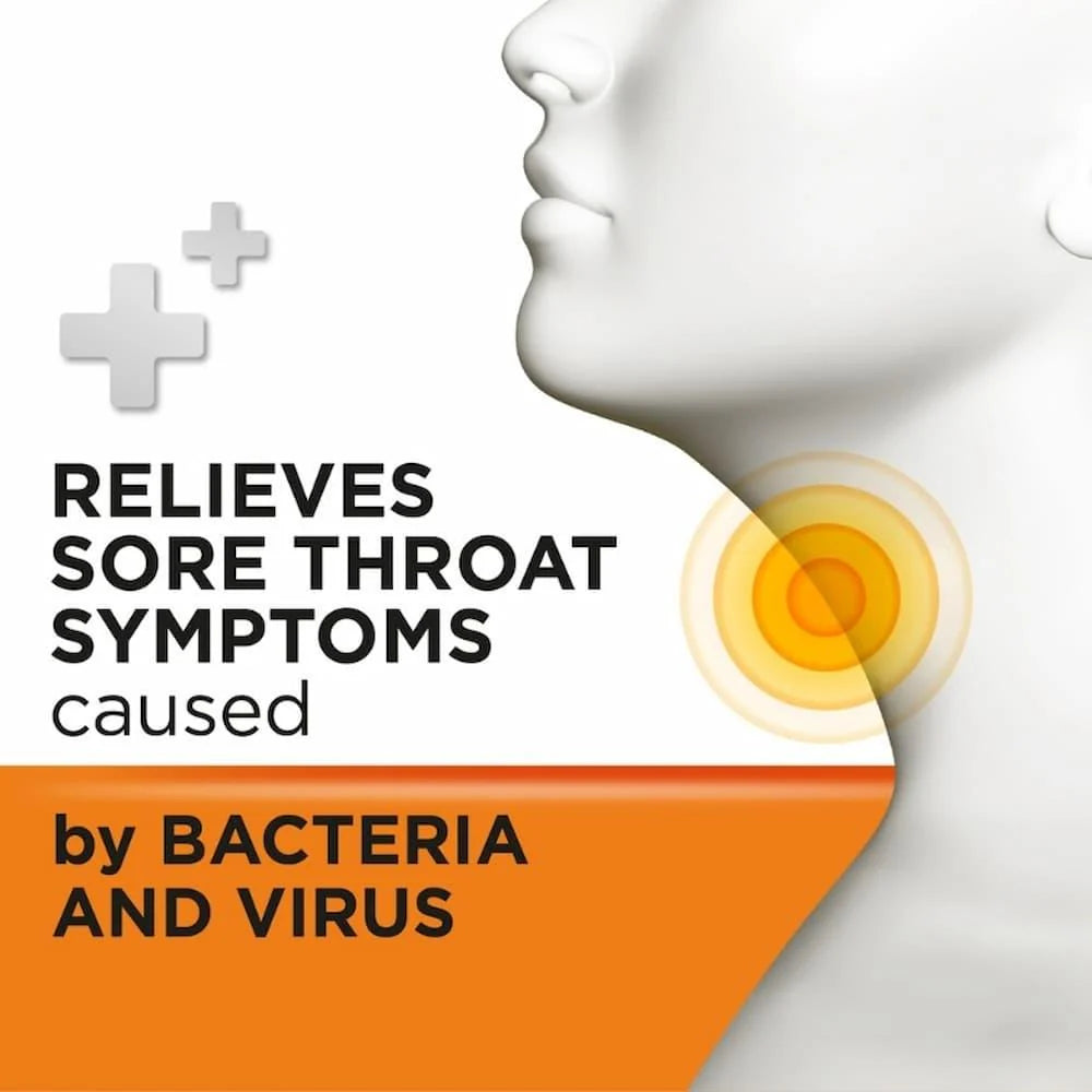 Strepsils orange vitamin C sore throat lozenges