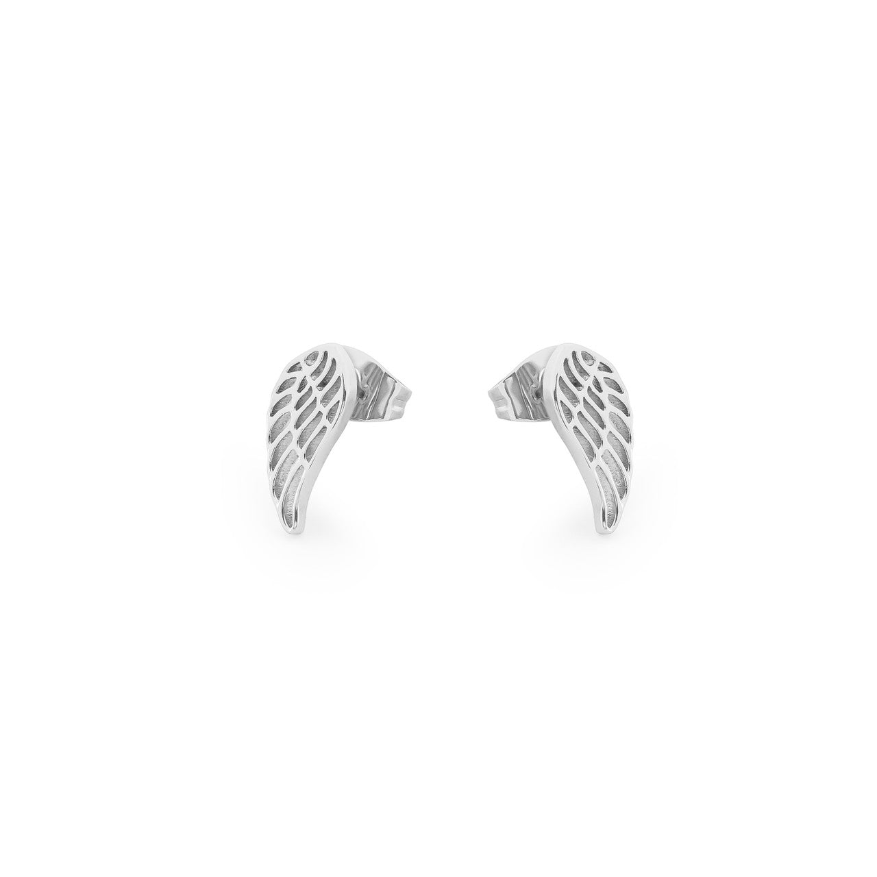 Tipperary Crystal Silver Angel Wings Stud Earrings