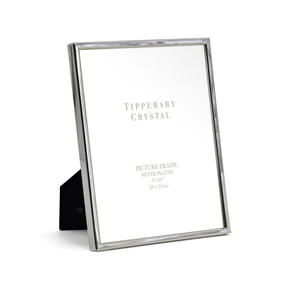 Tipperary Crystal Modern silver photo frame for 8×10 prints with easel back