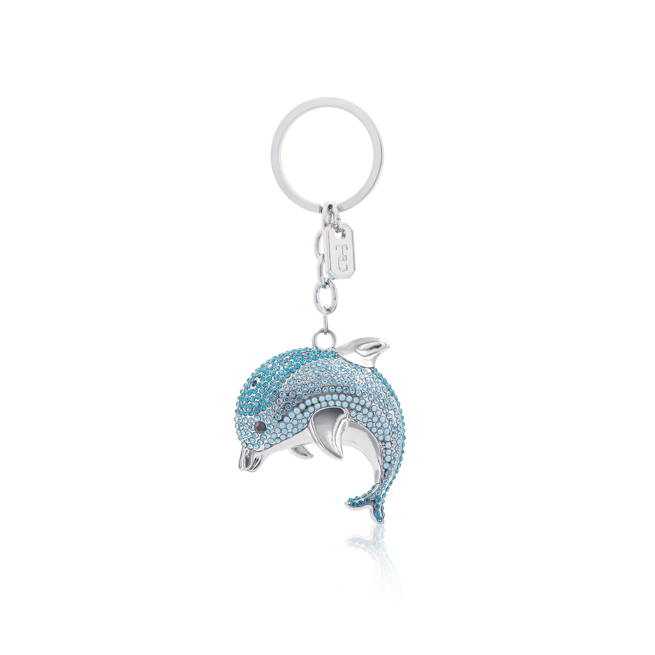 Shop the Tipperary Crystal Blue Dolphin Keyring in Ireland.