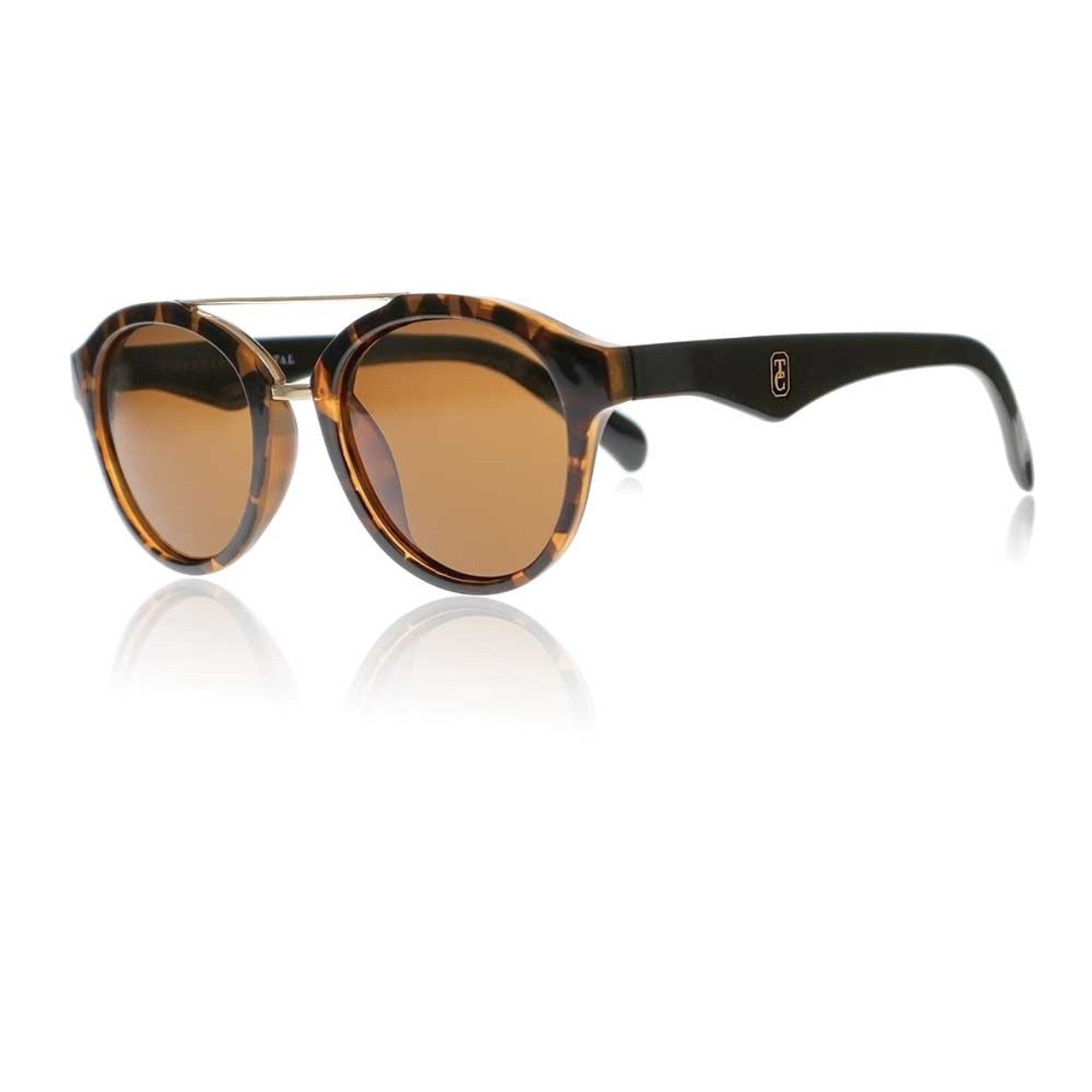 Tipperary Crystal Butterfly sunglasses tortoise frame with gold detail, polarised lenses