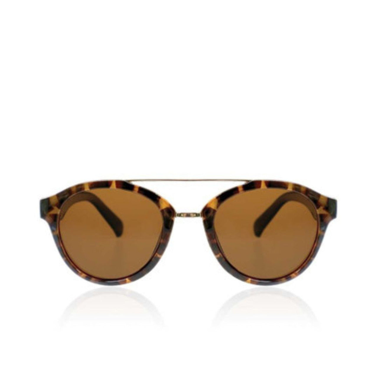 Polarised tortoise butterfly sunglasses with eyebrow bar by Tipperary Crystal with UV protection