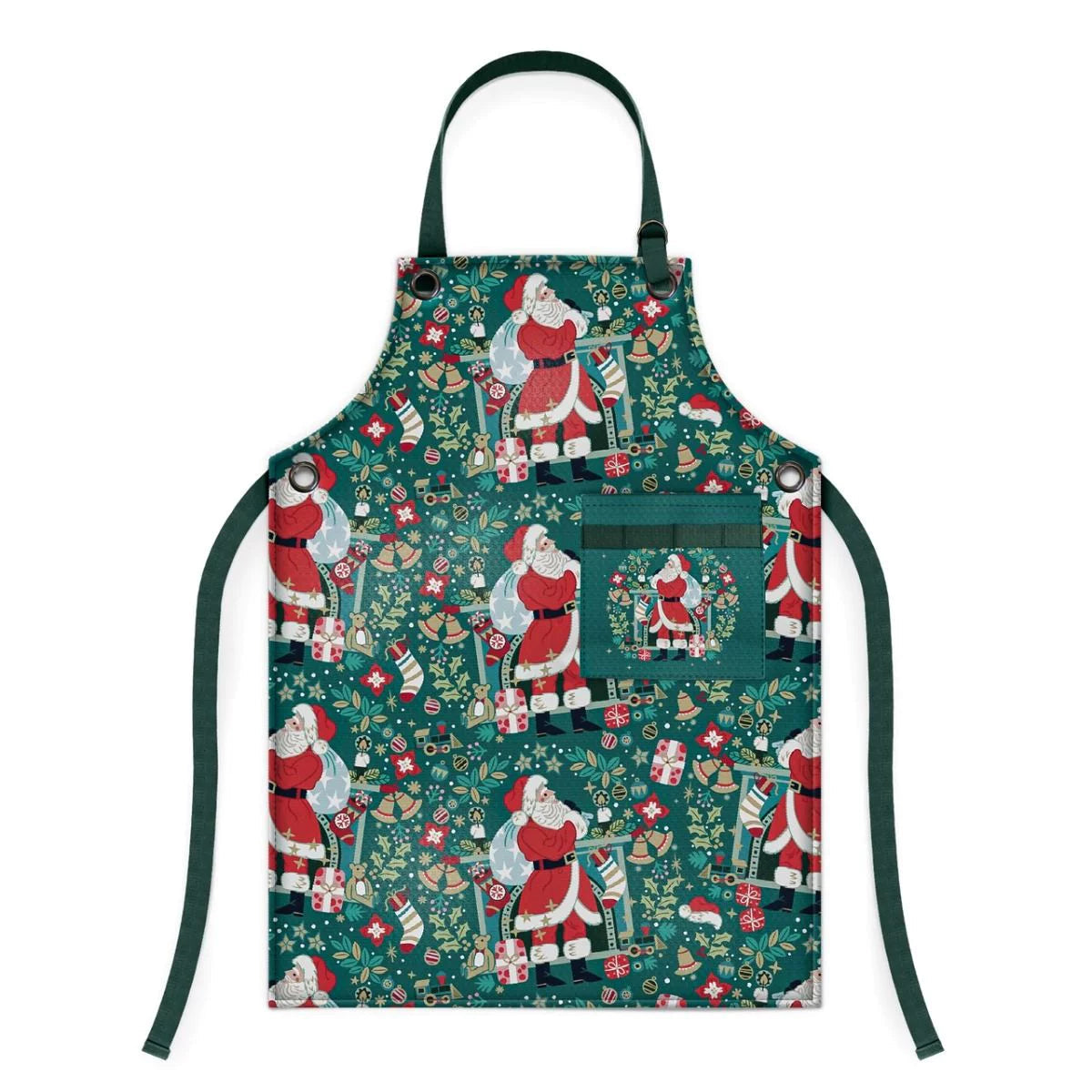 Tipperary Crystal Cotton Christmas Santa With Sack Apron