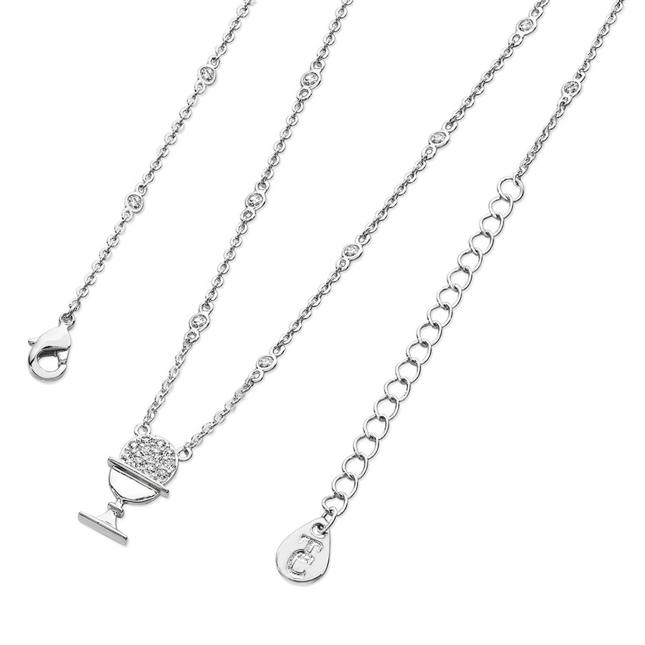 Tipperary Crystal CZ Chalice Pendant First Holy Communion