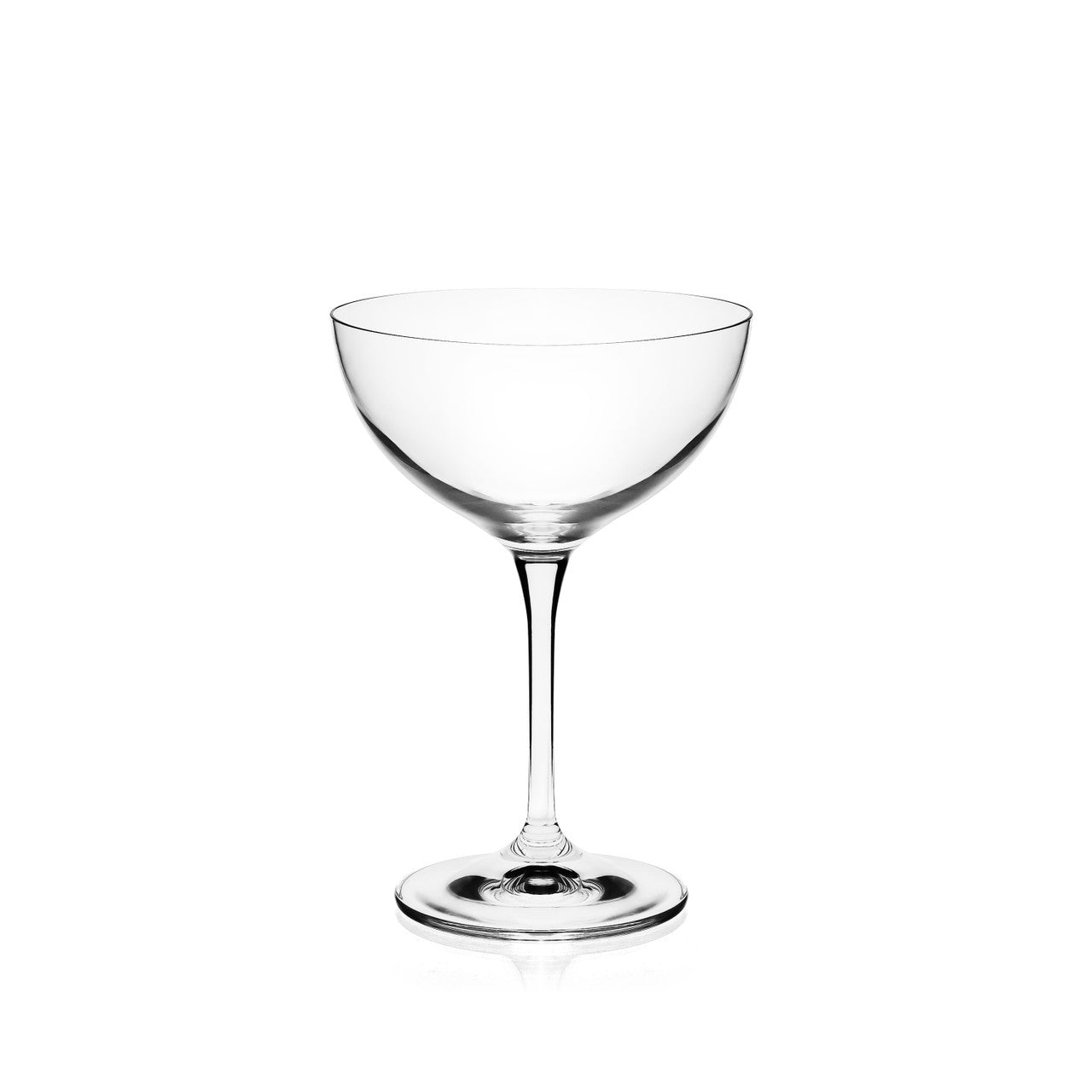 Tipperary Crystal coupe cocktail glass pair with classic stem and bowl