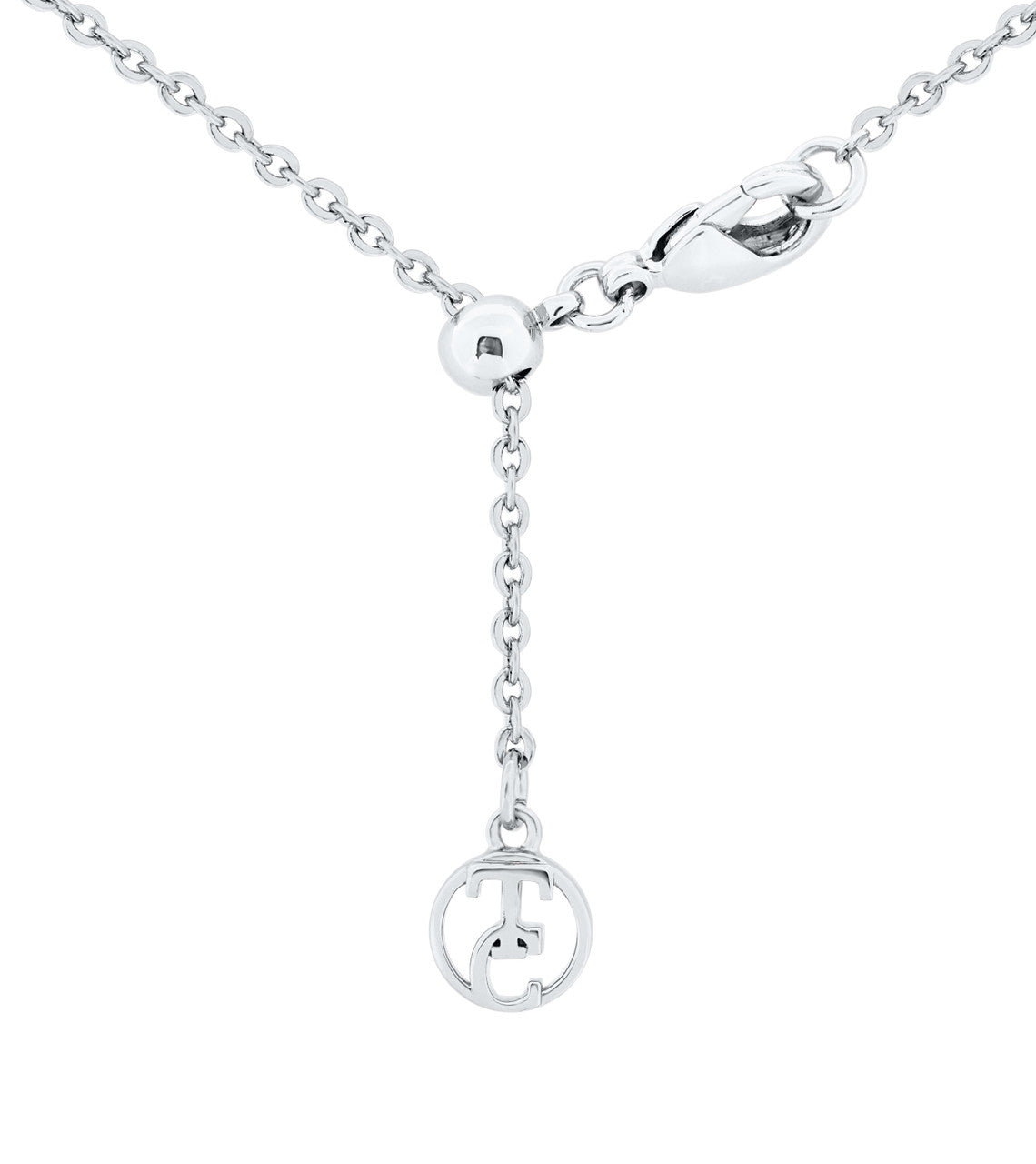 Tipperary Crystal Heart Outline Silver Pendant Necklace With Extender Chain