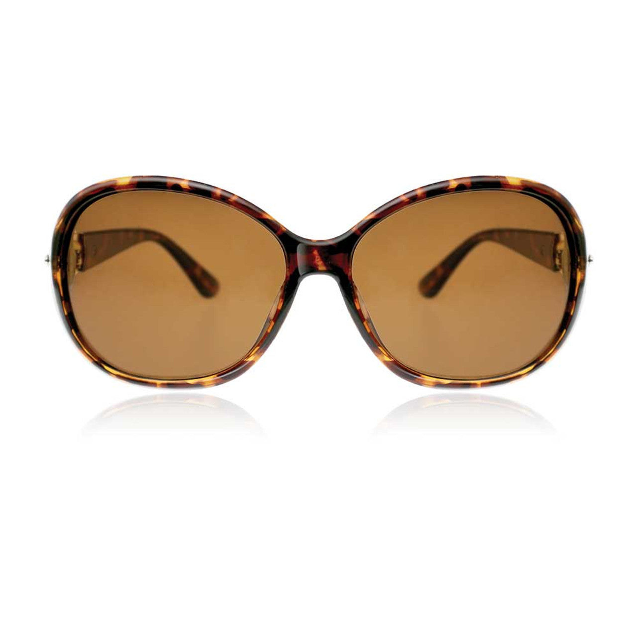 Women’s tortoise-shell Milano sunglasses by Tipperary Crystal with polarised glare protection