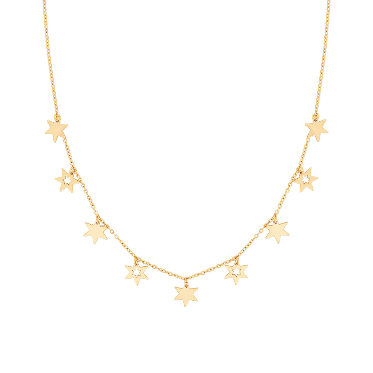 Tipperary Crystal Nine Star Necklace - Gold