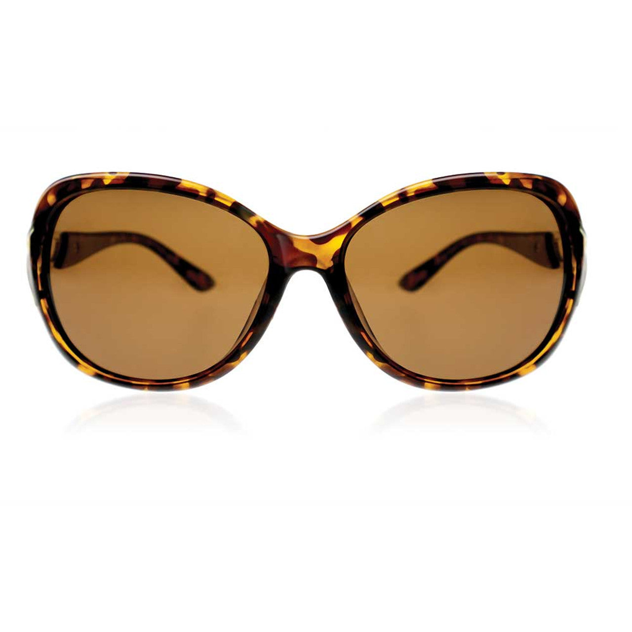 Tipperary Crystal ladies tortoiseshell sunglasses with polarised UV lenses front view