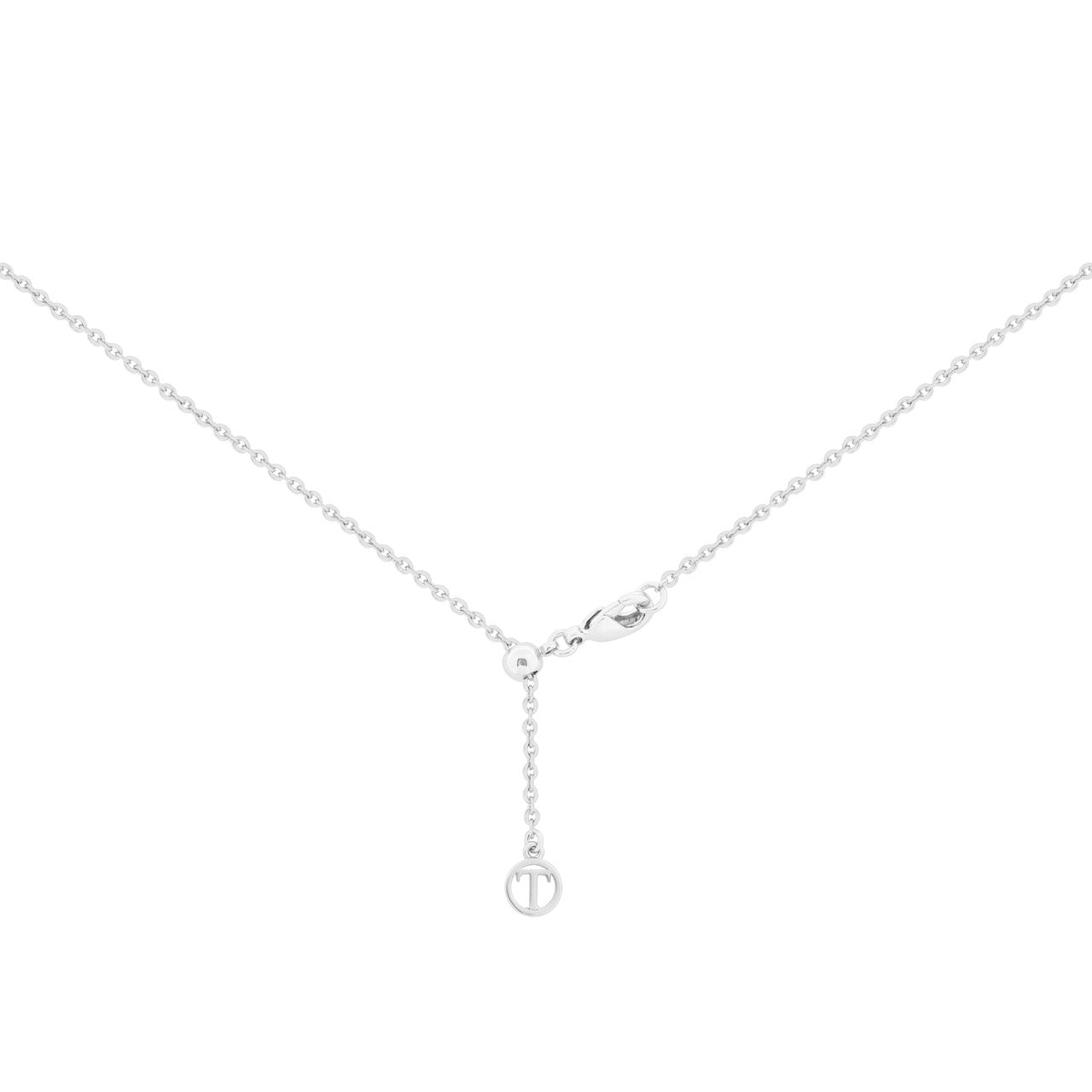 Tipperary Crystal T-bar cz Pendant Necklace Set in Silver