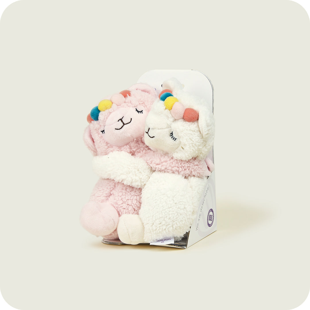 Warmies Warm Hugs llamas 
 lavender-scented microwavable plush toys for kids 3+ and adults.