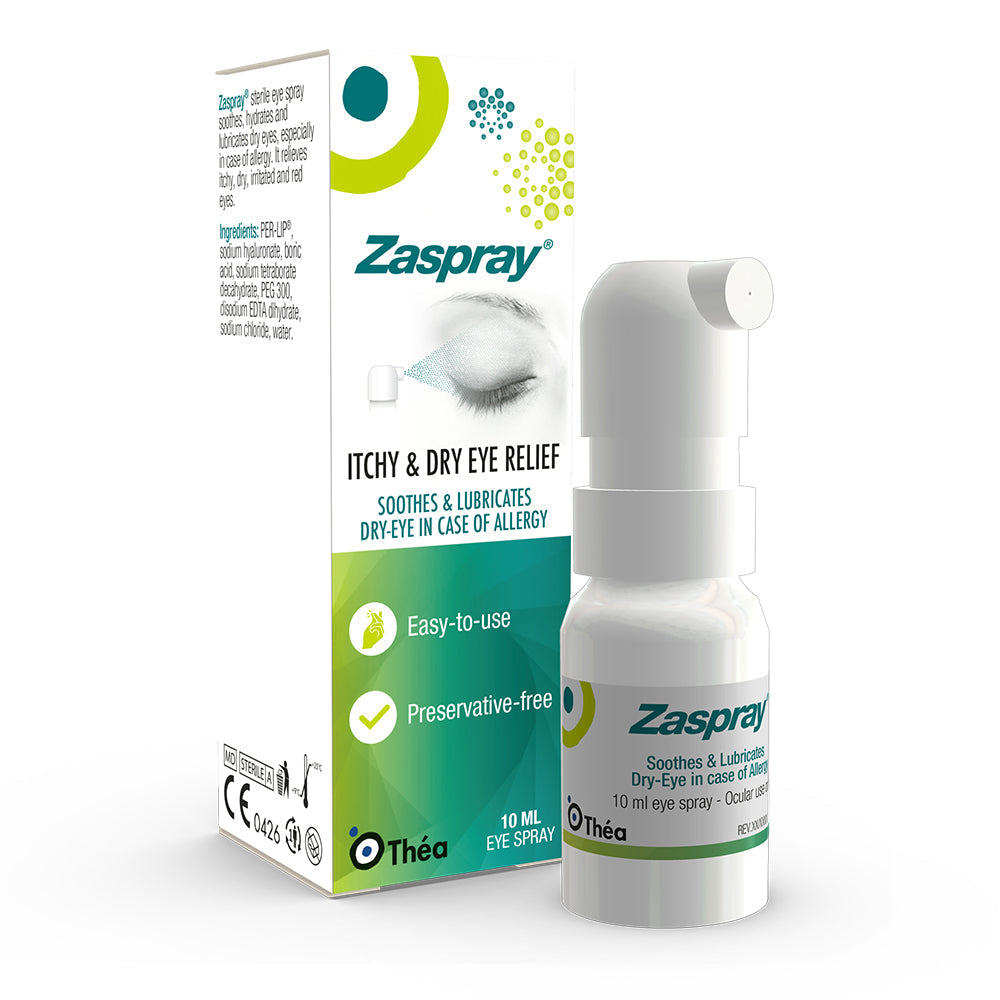 Zaspray Itchy & Dry Eye Relief Spray 10ml – preservative-free allergy eye spray