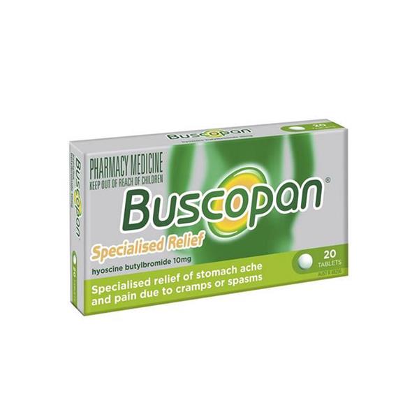 Buscopan 10mg Antispasmodic IBS Tablets - 20 pack