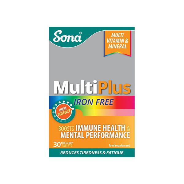 Sona Multiplus Iron Free Multivitamin - 30 Tablets
