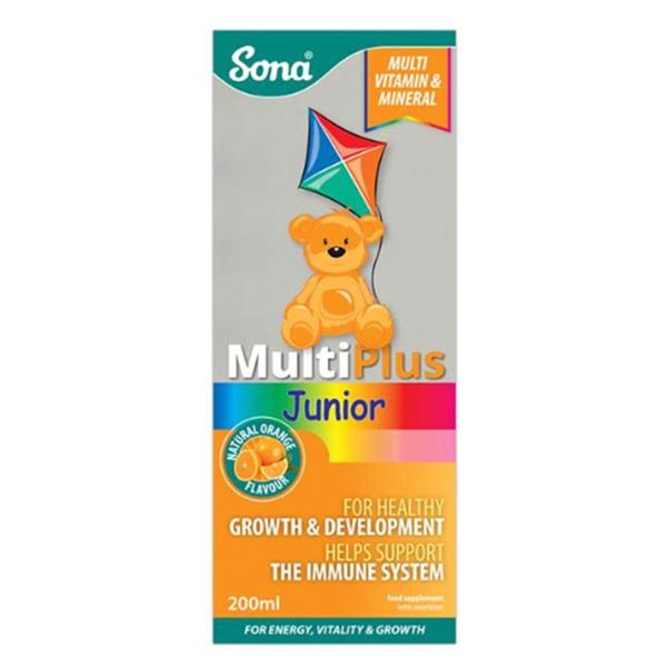 Sona Multiplus Junior Orange Flavour Liquid - 200ml