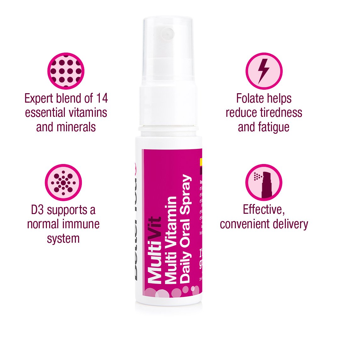 betteryou multivit daily multi vitamin oral spray 25ml uses