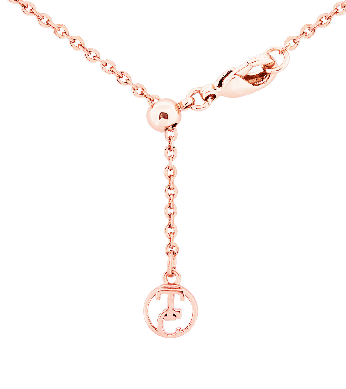 Tipperary Crystal Pink & Rose Gold Heart Pendant