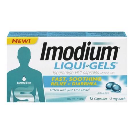 Imodium Liqurelief 2mg Capsules - 12pk