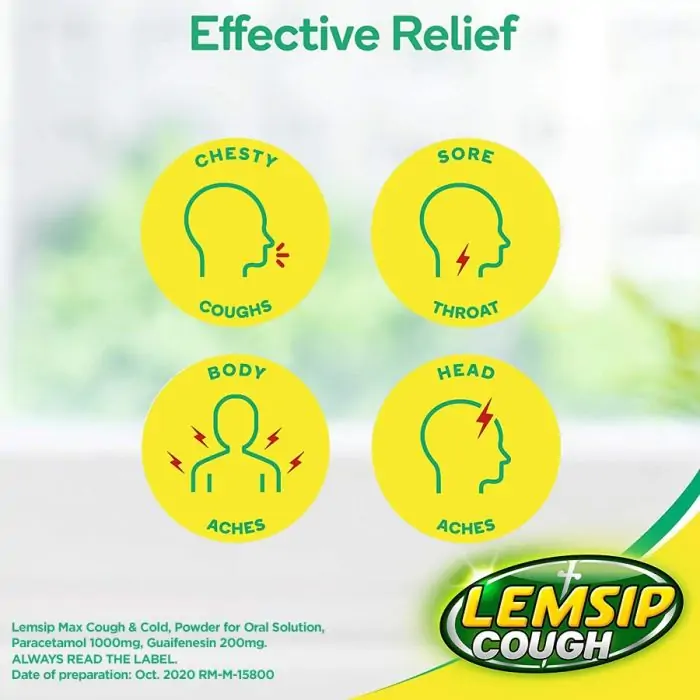 Lemsip Max Cough And Cold Sachets - Lemon Flavour
