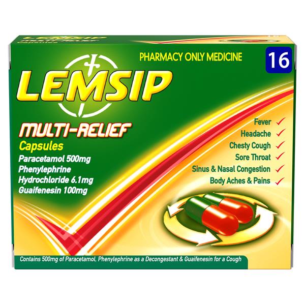 Lemsip Multi Relief Capsules - 16 pk