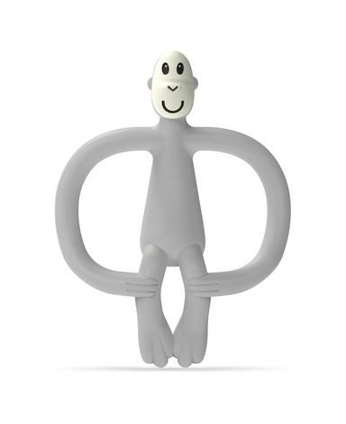Matchstick monkey teething toy in grey