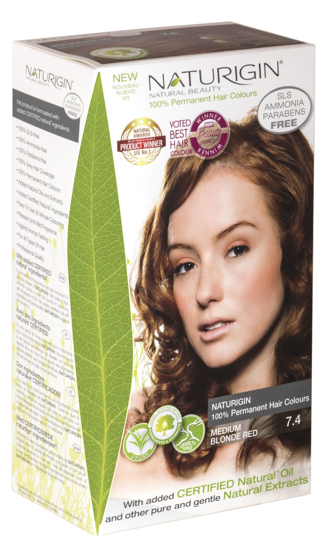 Naturigin Hair Colour Medium Blonde Red 7.4