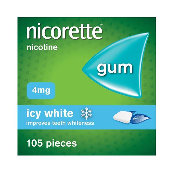 Nicorette 4mg Icy White Nicotine Gum - 105 Piece