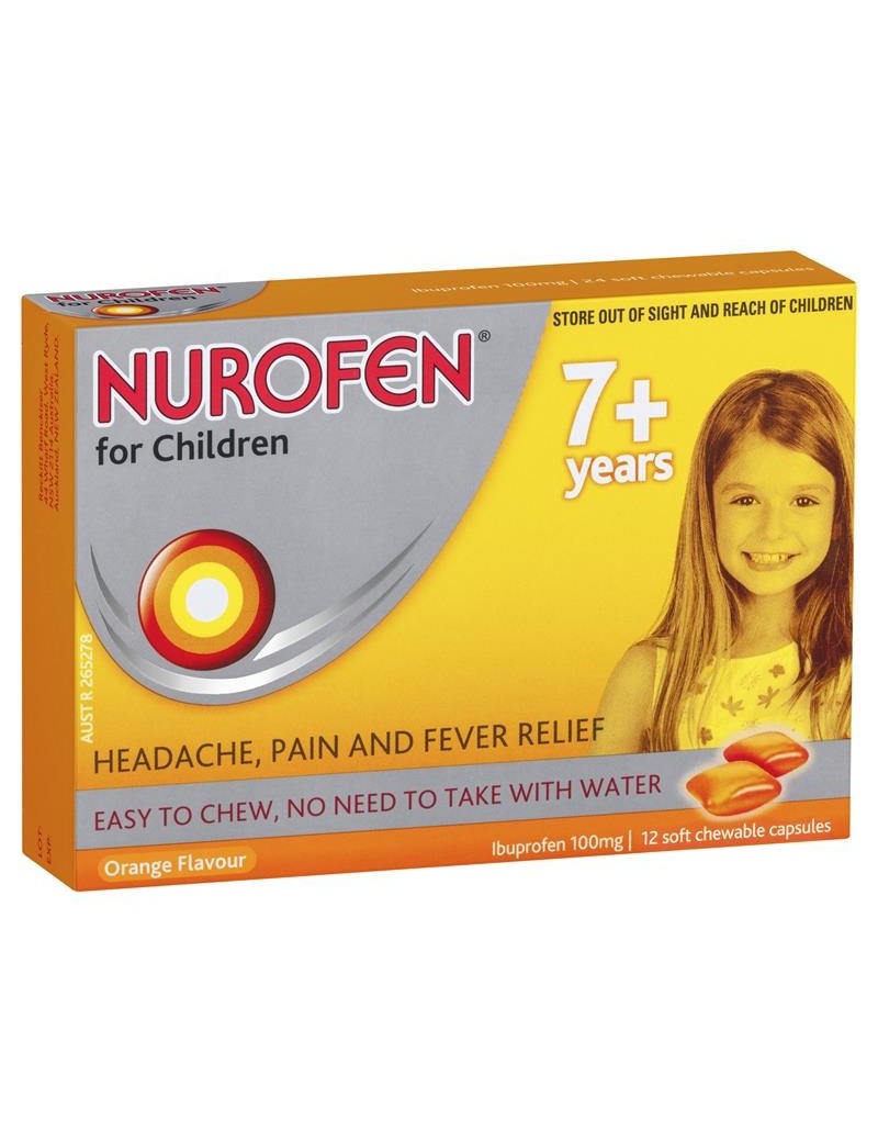 Nurofen Chewable 7 Years+ Capsules - 100mg