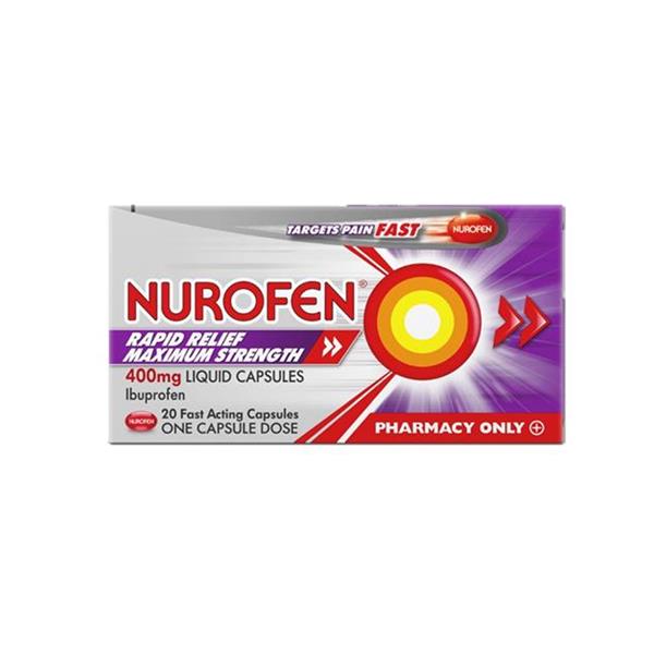 Nurofen Rapid Relief Max 400mg Capsules - 20pk