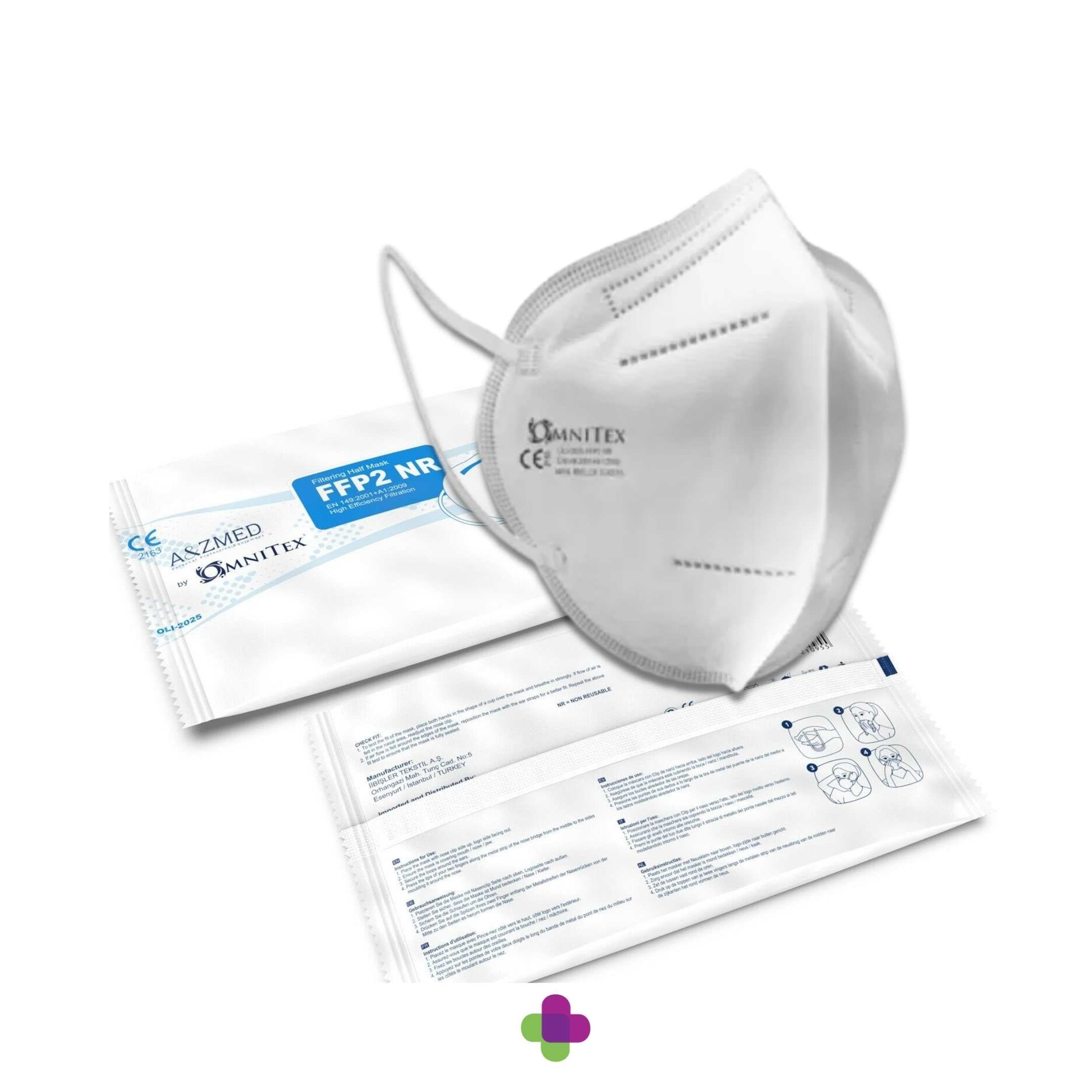 Omnitex Kn95 / FF2 Filtering Disposable Face Mask White
