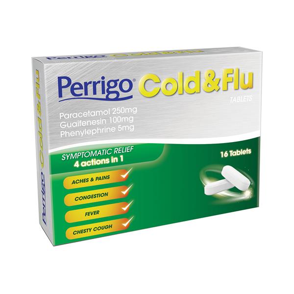 Perrigo Cold & Flu Tablets - 16pk