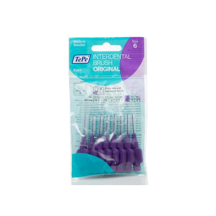 Tepe Interdental Brush Size 6 Purple - 8 Brushes
